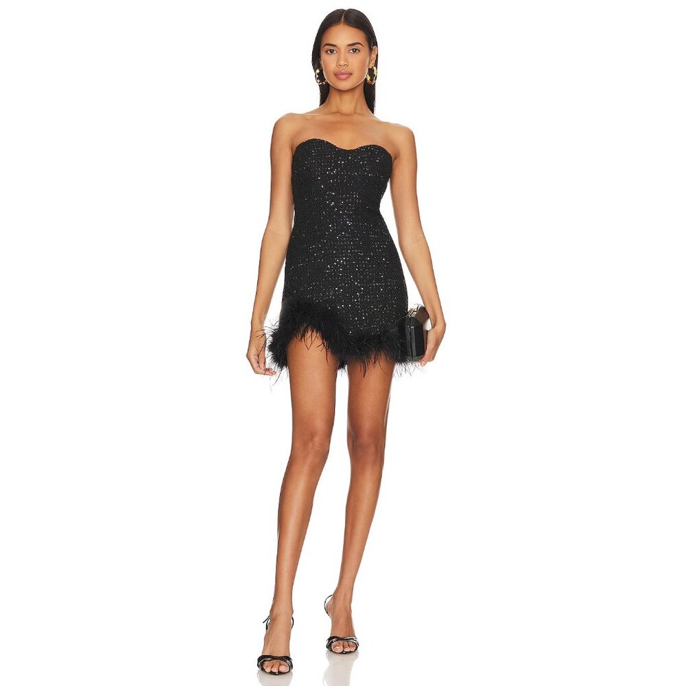 Line & Dot Lenni Mini Dress in Black